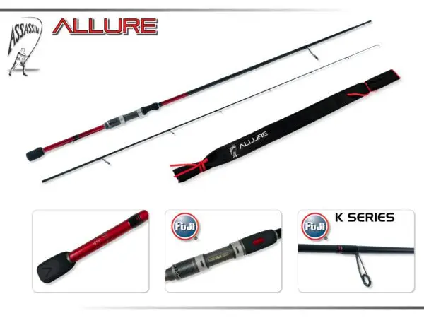 ASSASSIN ALLURE MEDIUM SPINNING ROD 1 ASSASSIN ALLURE MEDIUM SPINNING ROD
