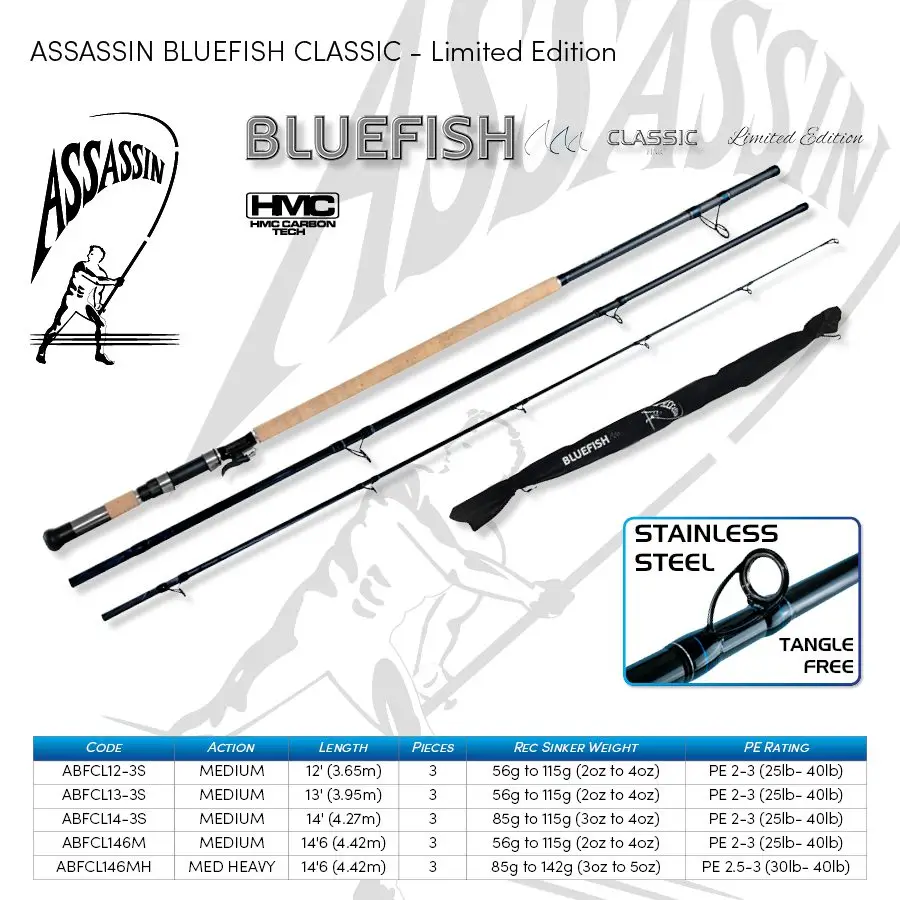 ASSASSIN BLUEFISH II XT SURF ROD 1 ASSASSIN BLUEFISH II XT SURF ROD