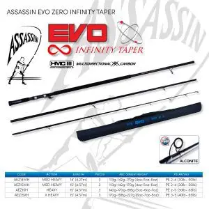 ASSASSIN EVO ZERO MEDIUM HEAVY TO HEAVY SURF ROD