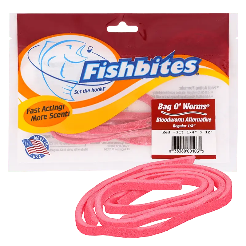 FISHBITES BLOODWORM FAST ACTING ARTIFICIAL BAIT 1 blooodworm fishbites
