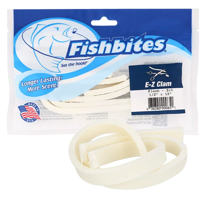 FISHBITES CLAM (FLESH) LONG LASTING ARTIFICIAL BAIT 1 FISHBITES CLAM FLESH