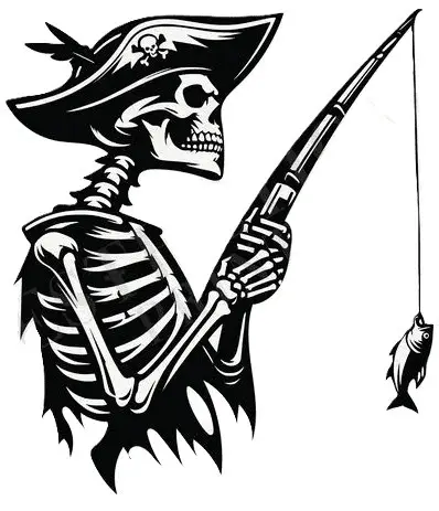 FISHING SKELETON PIRATE