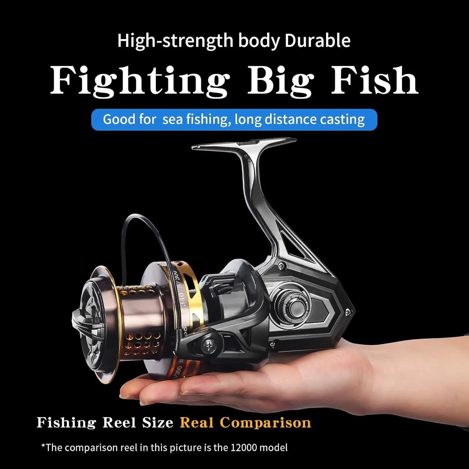 HAUTTON BLACK KNIGHT 8000 SPINNING REEL 9 HAUTTON BLACK KNIGHT 8000 SPINNING REEL - Image 9