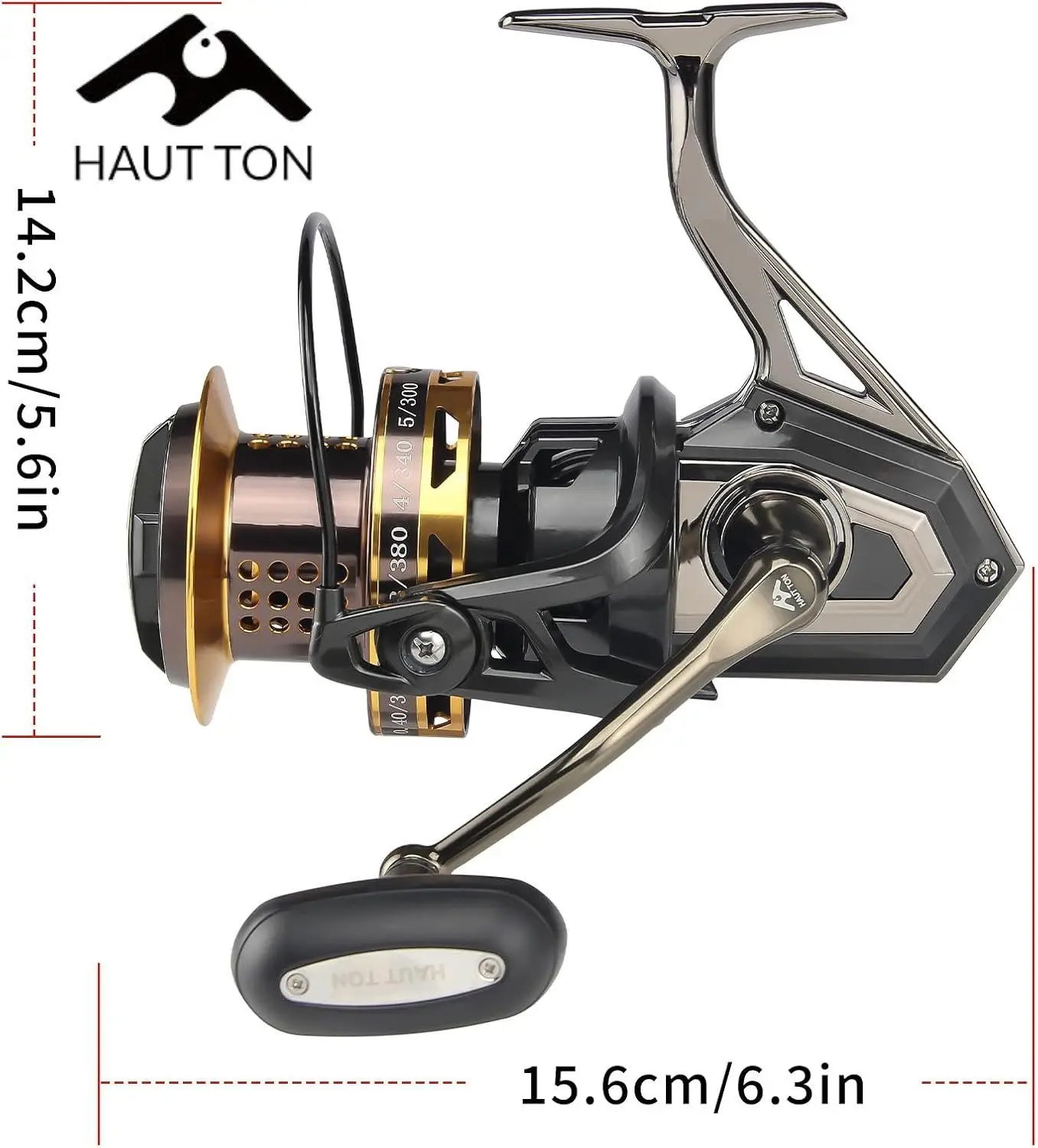HAUTTON BLACK KNIGHT 8000 SPINNING REEL 3 HAUTTON BLACK KNIGHT 8000 SPINNING REEL - Image 3