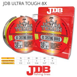JDB ULTRA TOUGH 8X CASTING BRAID 300Y