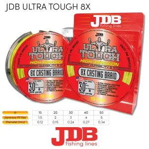 JDB ULTRA TOUGH 8X CASTING BRAID 300Y