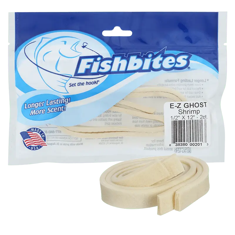 FISHBITES SHRIMP (GHOST) LONG LASTING ARTIFICIAL BAIT 1 FISHBITES SHRIMP GHOST