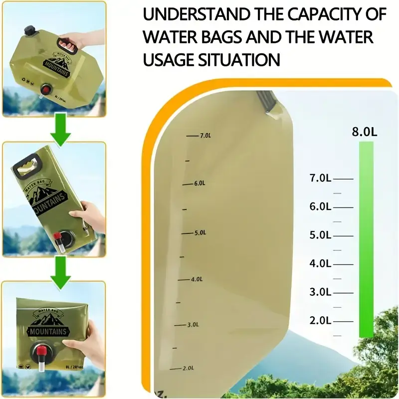 Foldable Water Travel Bag 8L 4 Foldable Water Travel Bag 8L - Image 4