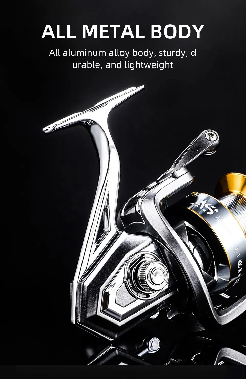 BEARKING AS AG7500 SPINNING FISHING REEL 2 BEARKING AS AG7500 SPINNING FISHING REEL - Image 2