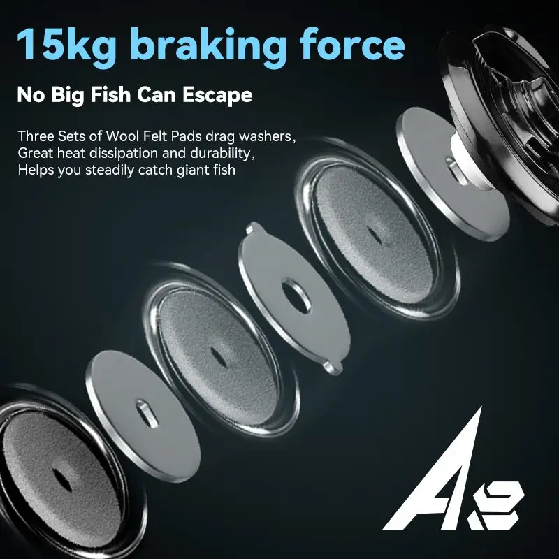 BEARKING A8 RTBLUE SPINNING FISHING REEL 3 BEARKING A8 RTBLUE SPINNING FISHING REEL - Image 3