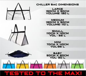 fish chiller bag sizing guide